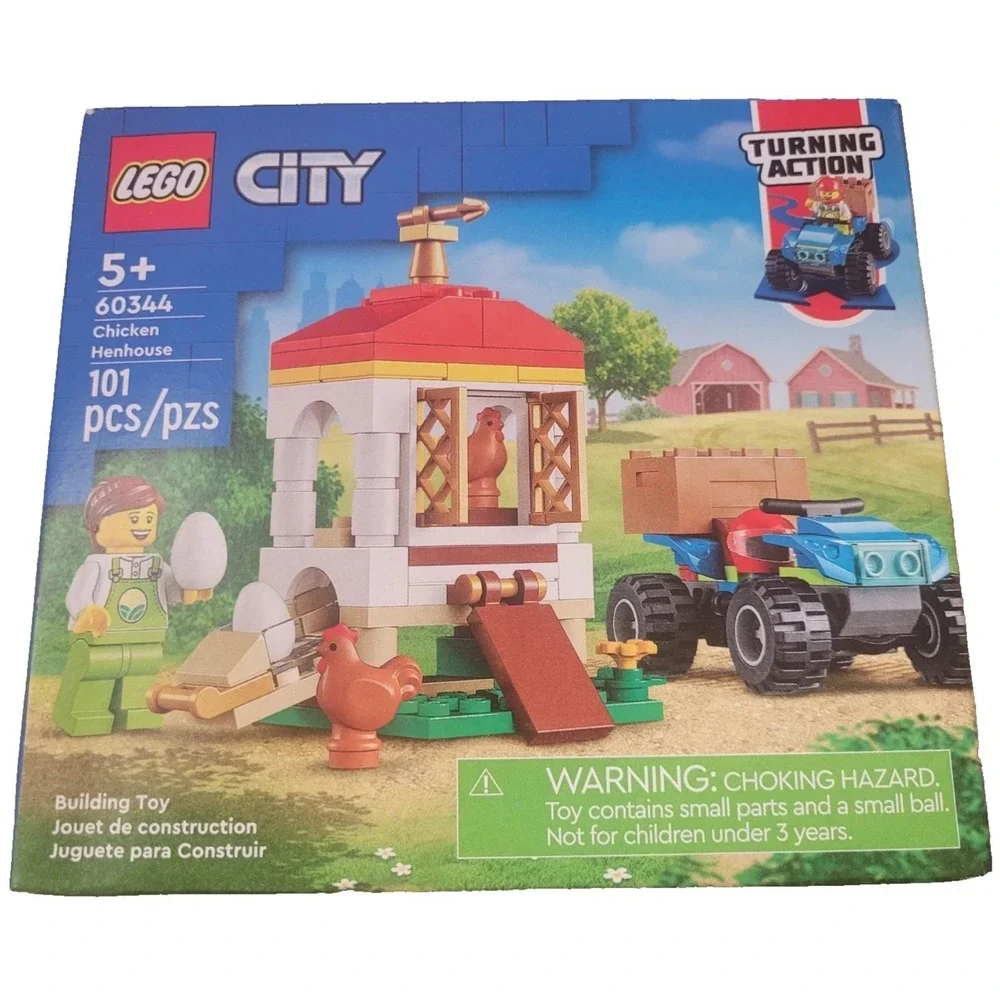 Lego City Chicken Henhouse 60344 101 Pieces Ages 5+ EGGS - New Damaged Box